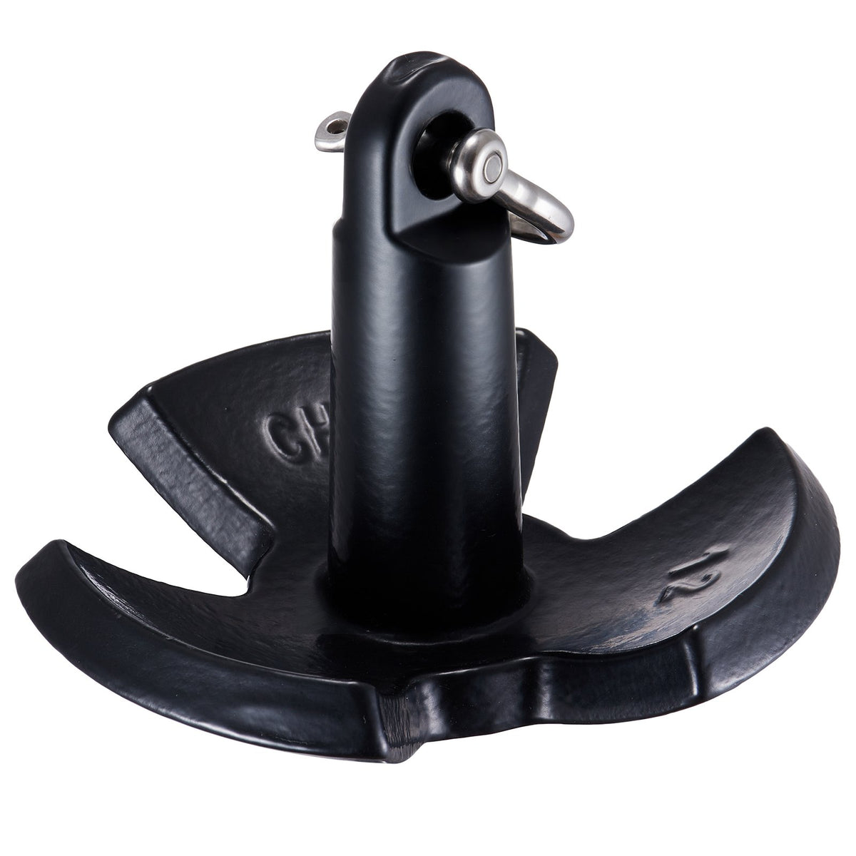 River Anchor 12 lbs Cast Iron Vinyl-Coated Mushroom Anchor with Shackle