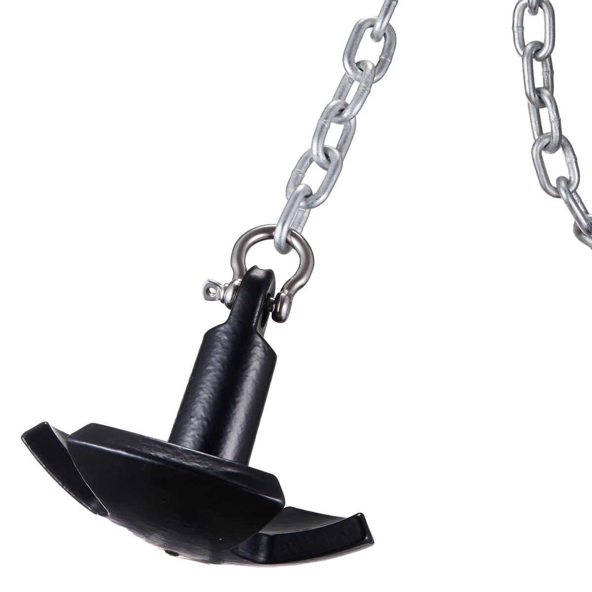 River Anchor 12 lbs Cast Iron Vinyl-Coated Mushroom Anchor with Shackle
