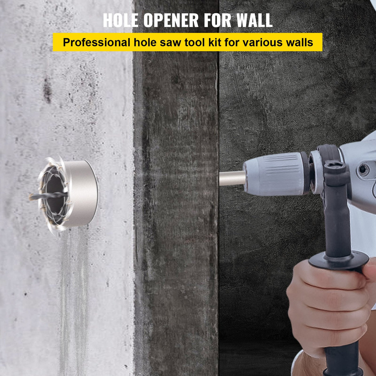 Concrete Hole Saw Kit, Wall Hole Opener 30-100mm SDS Plus or SDS Max Shank