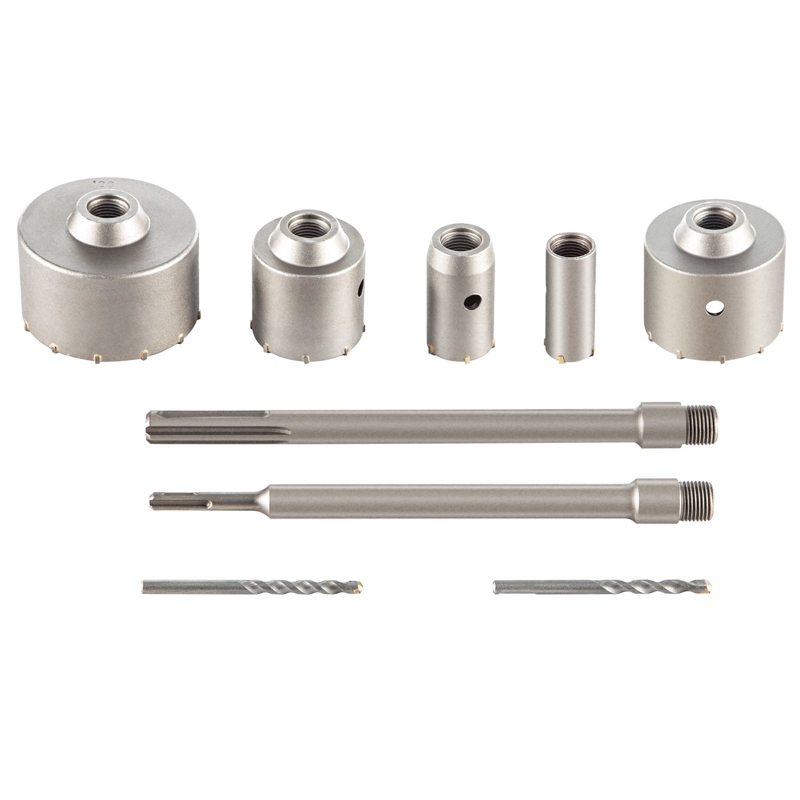 Concrete Hole Saw Kit, Wall Hole Opener 30-100mm SDS Plus or SDS Max Shank