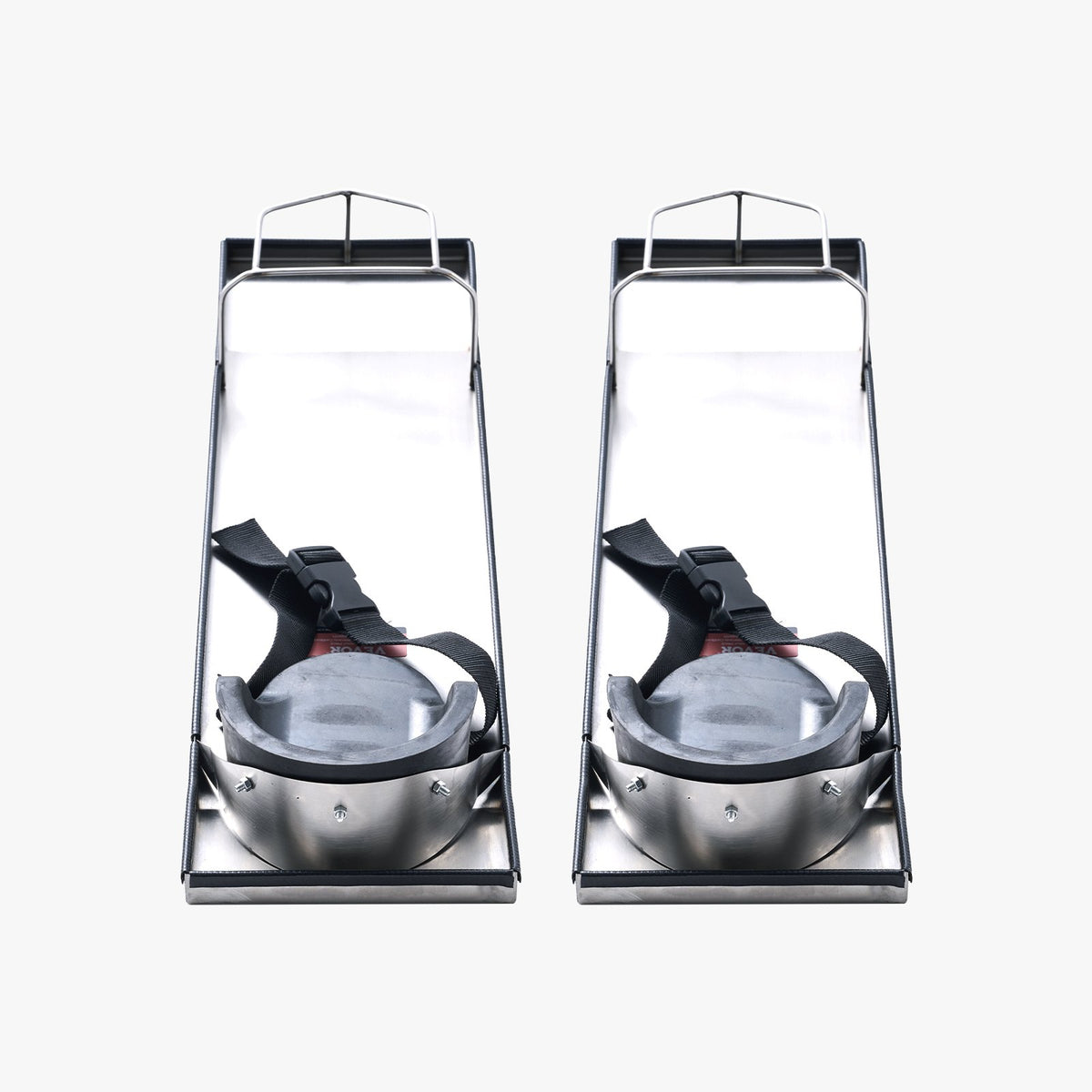 Concrete Knee Boards Stainless Steel 28x8" 2 Pairs Sliders Knee Pads Straps