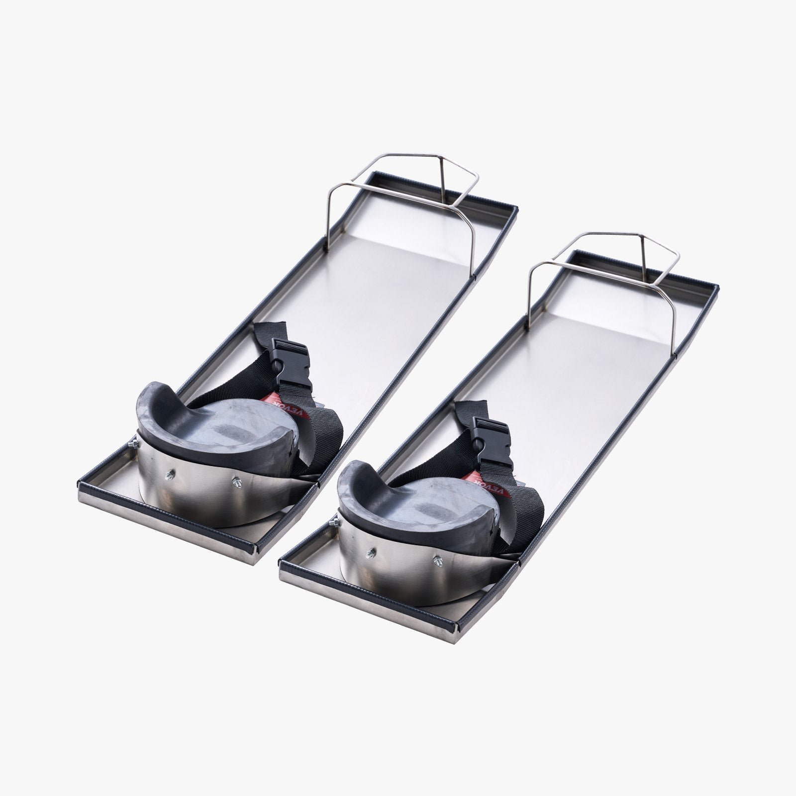 Concrete Knee Boards Stainless Steel 28x8" 2 Pairs Sliders Knee Pads Straps