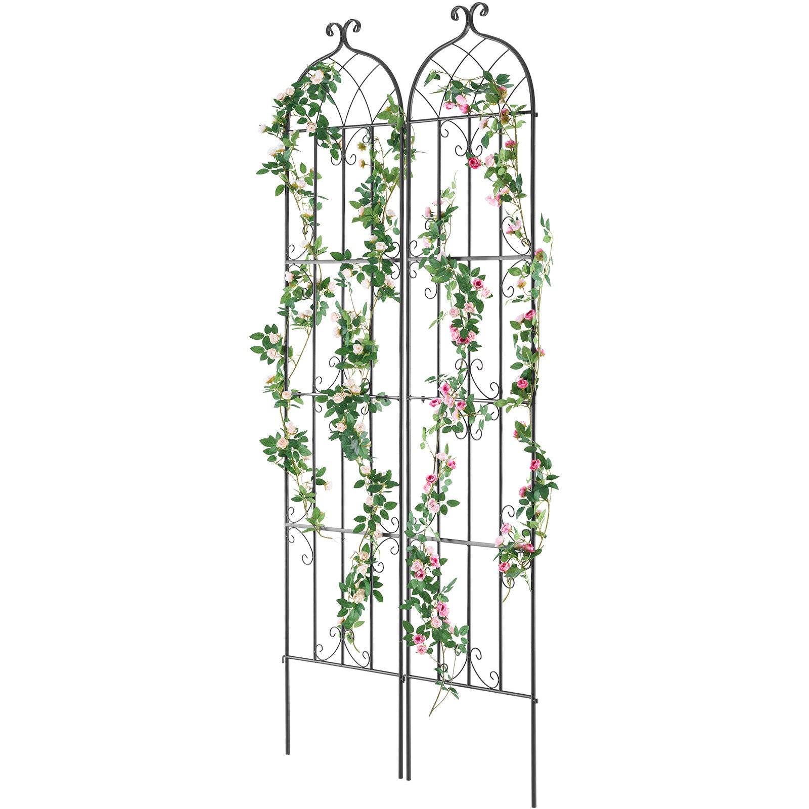 2-Pack Garden Trellis 87 x 20 in for Climbing Plants Rustproof Metal Support