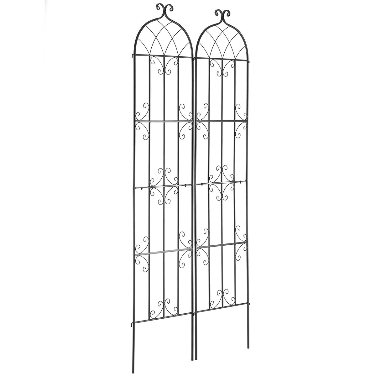 2-Pack Garden Trellis 87 x 20 in for Climbing Plants Rustproof Metal Support