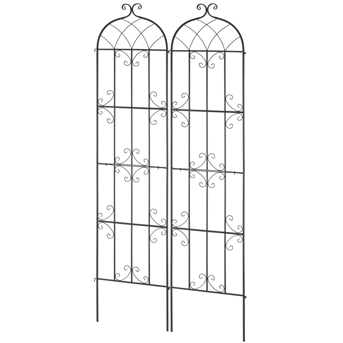 2-Pack Garden Trellis 87 x 20 in for Climbing Plants Rustproof Metal Support