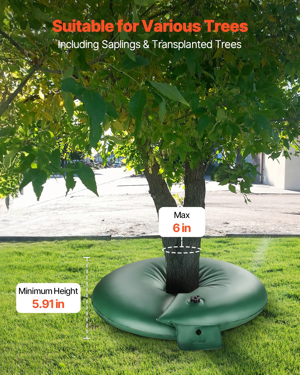 Set of 4 Tree Watering Ring Slow Release Irrigation Bag for Gardening