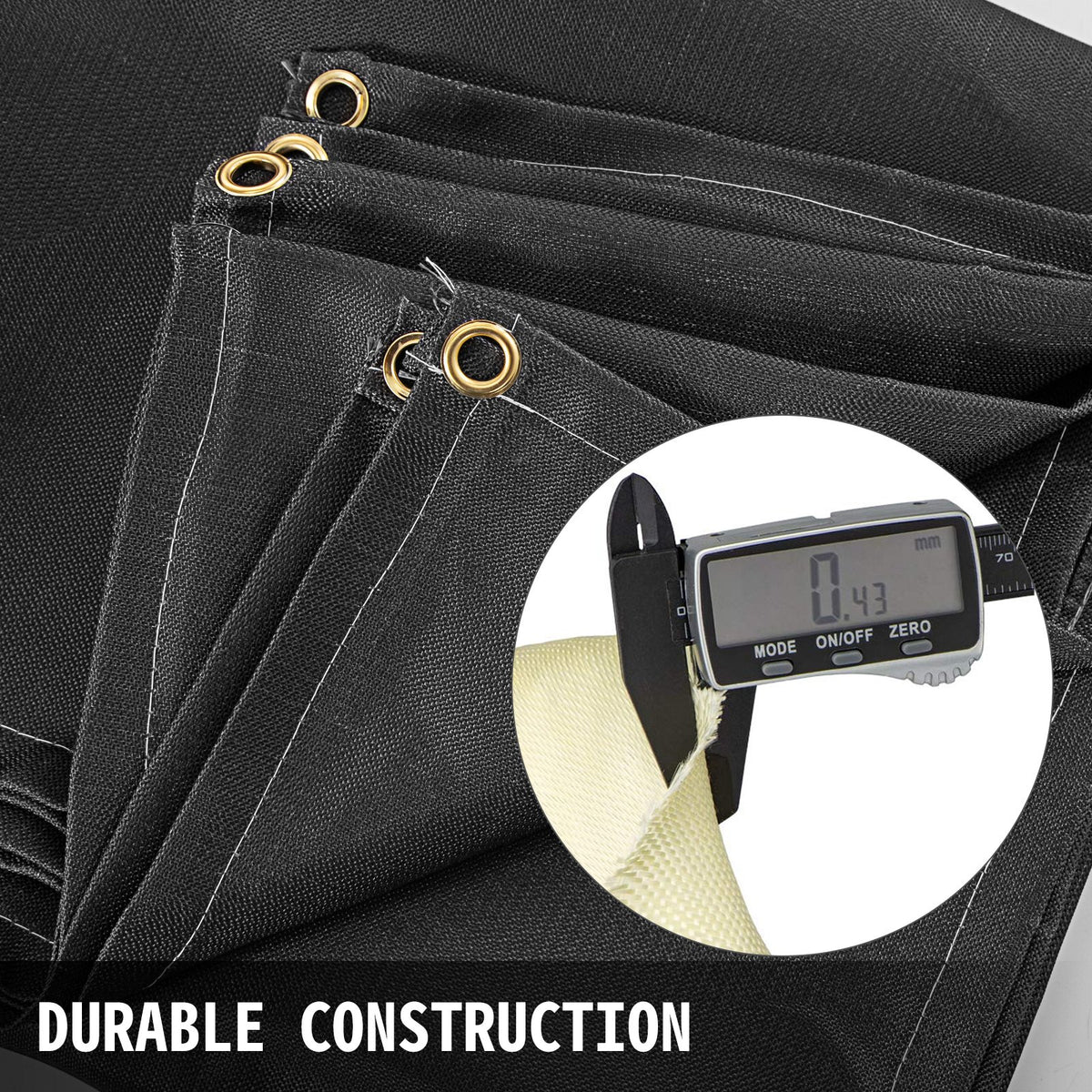 10 x 10 Ft Fire Retardant Welding Blanket Black Fiberglass Heat Resistant Mat