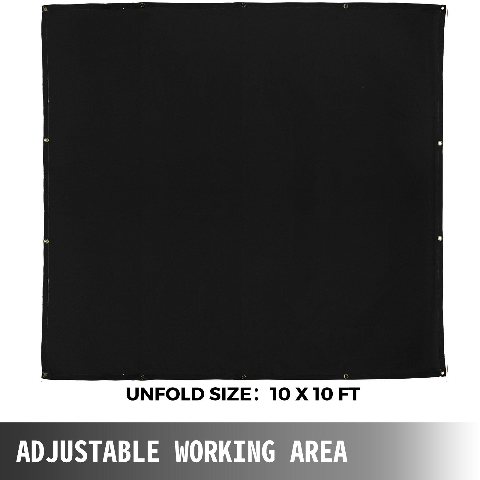 10 x 10 Ft Fire Retardant Welding Blanket Black Fiberglass Heat Resistant Mat