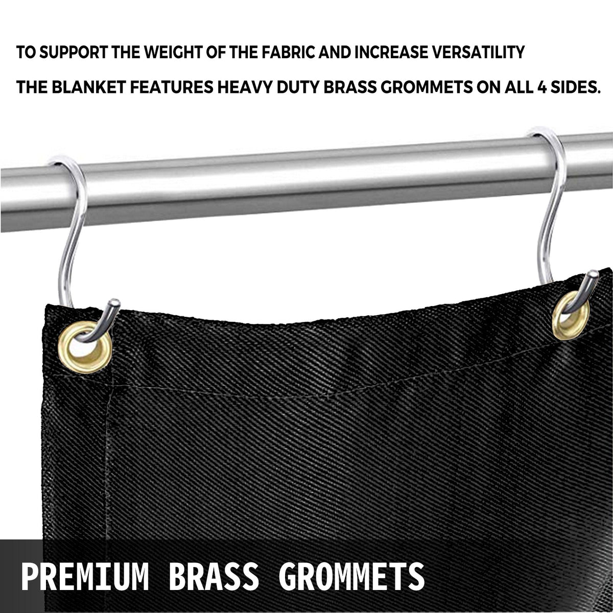 10 x 10 Ft Fire Retardant Welding Blanket Black Fiberglass Heat Resistant Mat