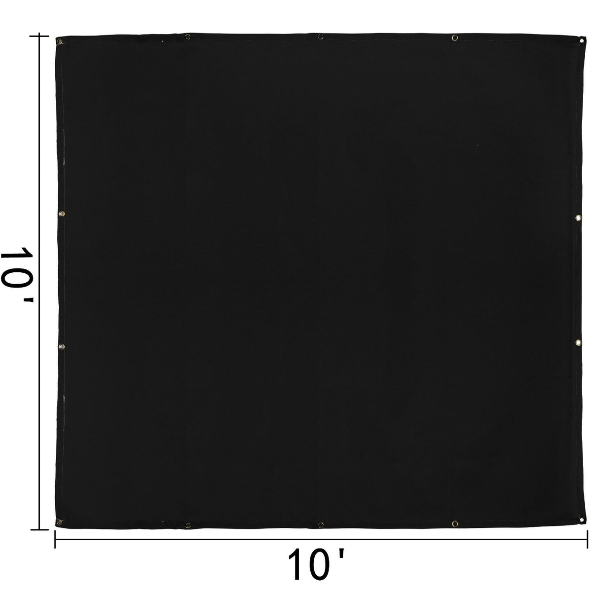 10 x 10 Ft Fire Retardant Welding Blanket Black Fiberglass Heat Resistant Mat