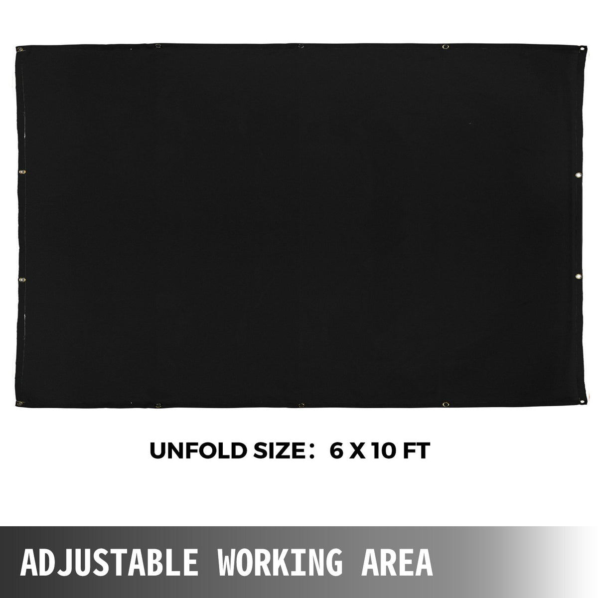 6 x 10 Ft Fire Retardant Welding Blanket Black Fiberglass Heat Resistant Mat
