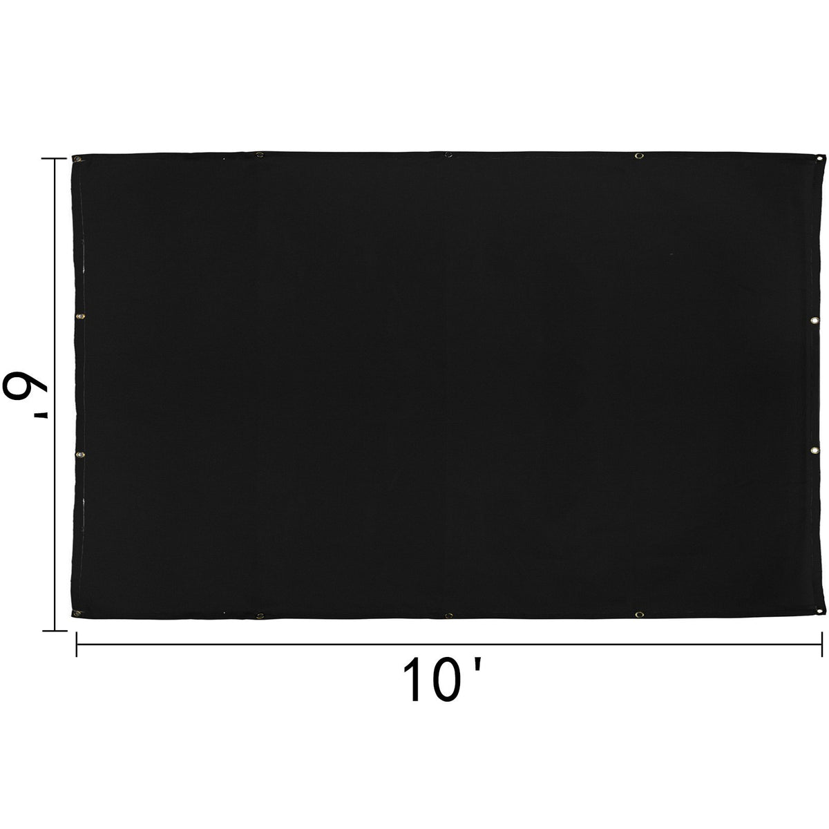 6 x 10 Ft Fire Retardant Welding Blanket Black Fiberglass Heat Resistant Mat