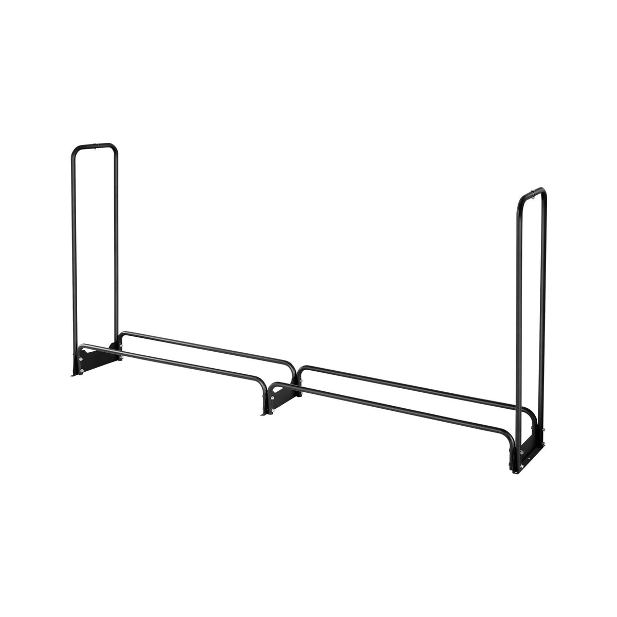 Firewood Rack with Waterproof Cover 2.57m Metal Log Holder 299kg Capacity