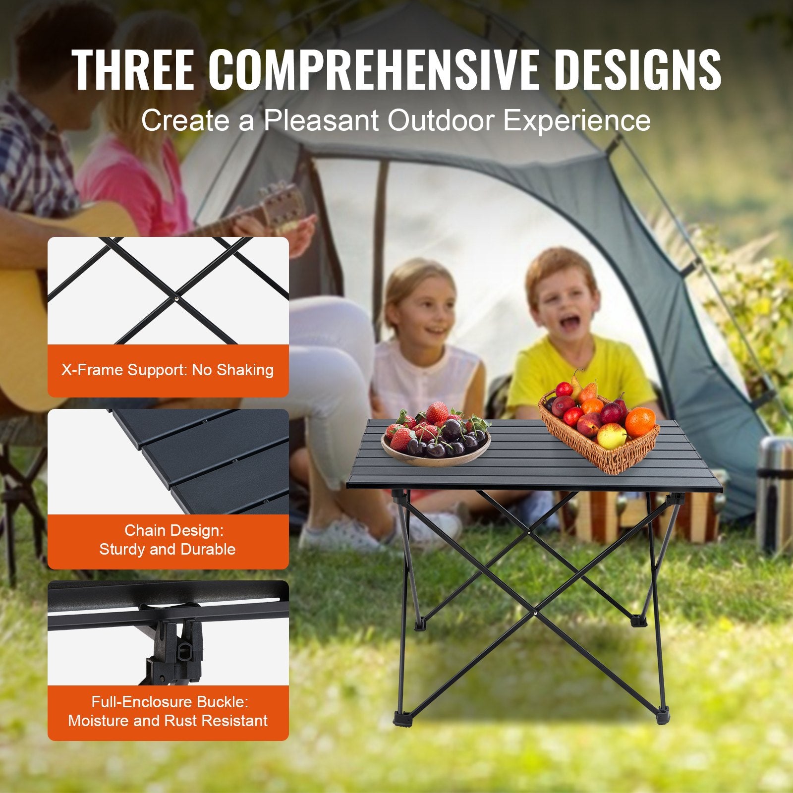 Folding Camping Table 22.2x15.9" Portable Aluminum Alloy Fold-Up Bag