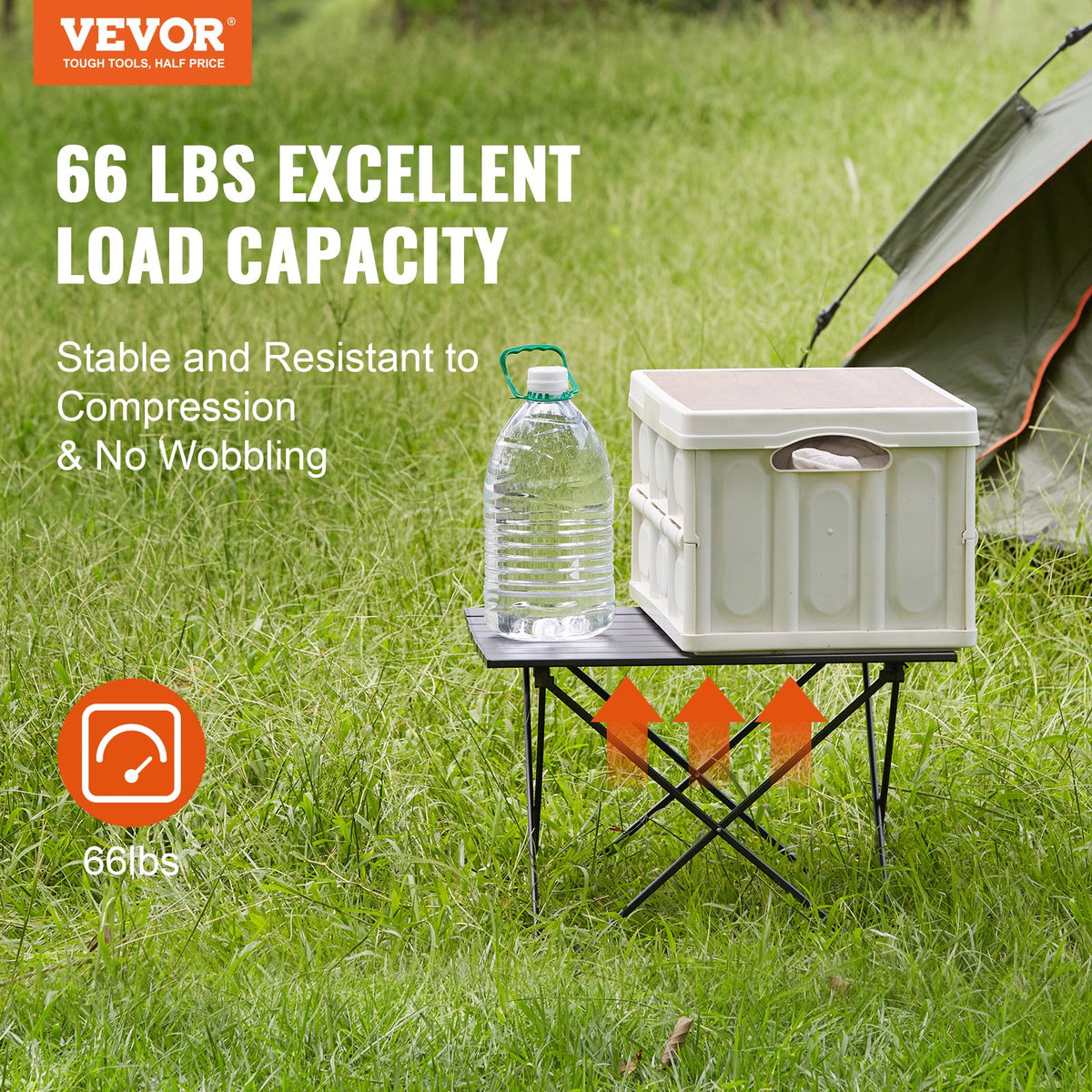 Folding Camping Table 22.2x15.9" Portable Aluminum Alloy Fold-Up Bag