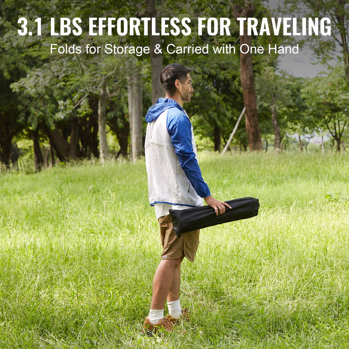 Folding Camping Table 22.2x15.9" Portable Aluminum Alloy Fold-Up Bag