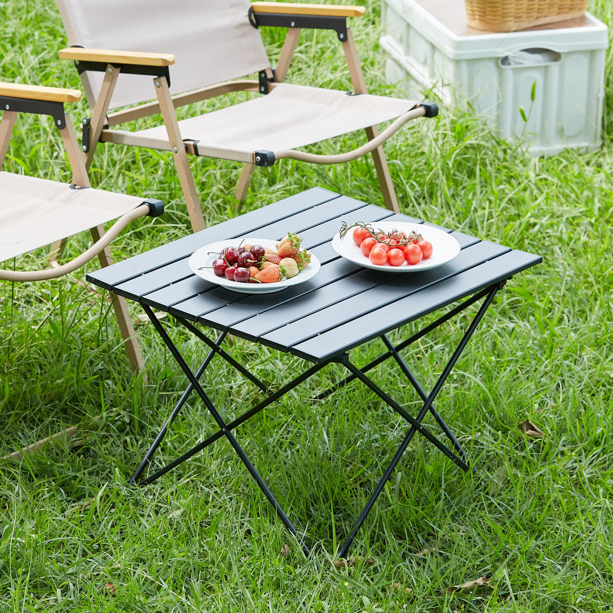 Folding Camping Table 22.2x15.9" Portable Aluminum Alloy Fold-Up Bag
