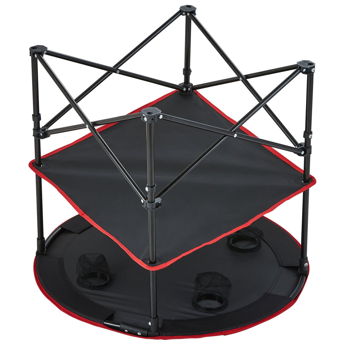 Folding Camping Table 28.3x24" Portable Steel Oxford Fold-Up with Bag