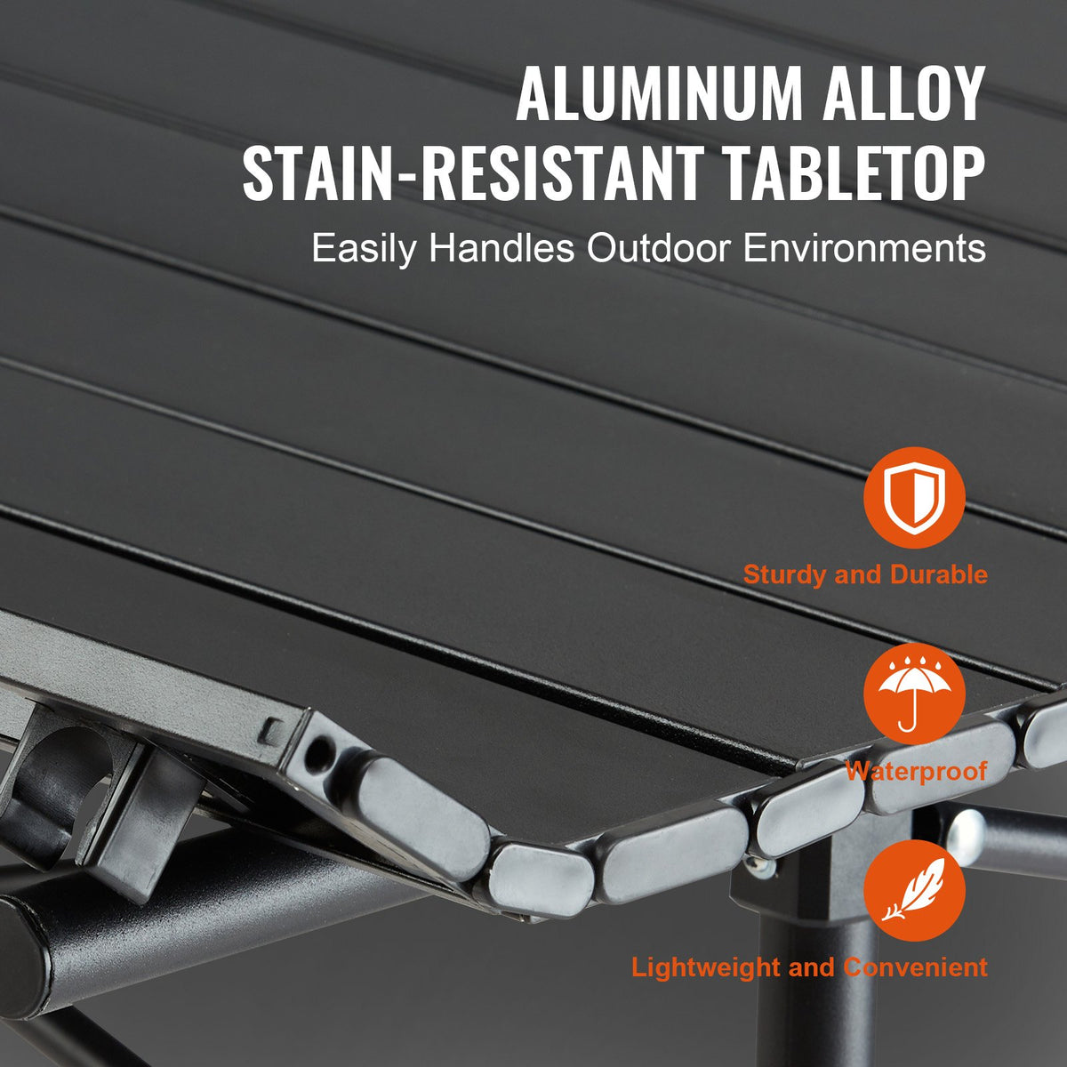 Folding Camping Table 24x16" Portable Lightweight Aluminum Fold-Up Bag