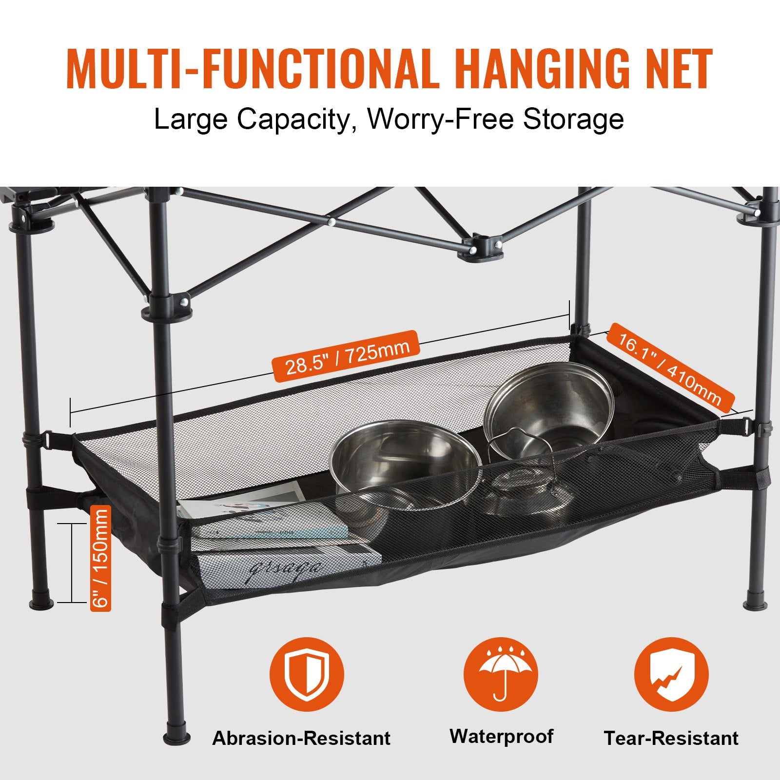 Folding Camping Table 24x16" Portable Lightweight Aluminum Fold-Up Bag