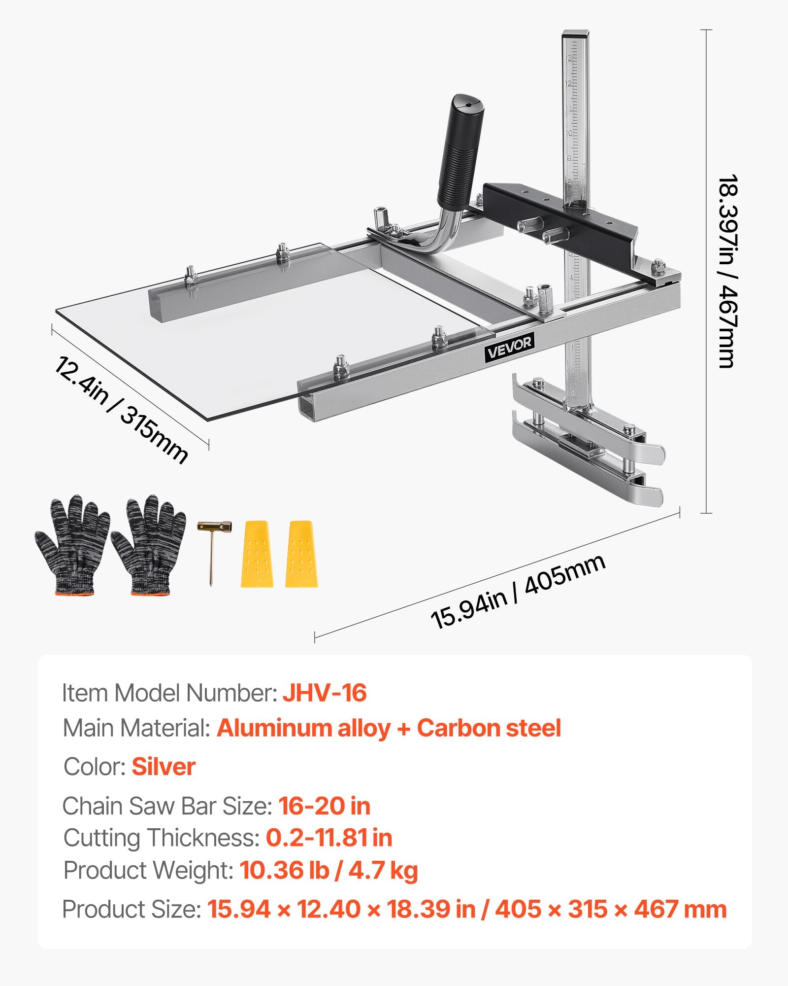 Chainsaw Mill Portable Sawmill 41-51cm 0.2-11.81in Cutting Thickness Kit