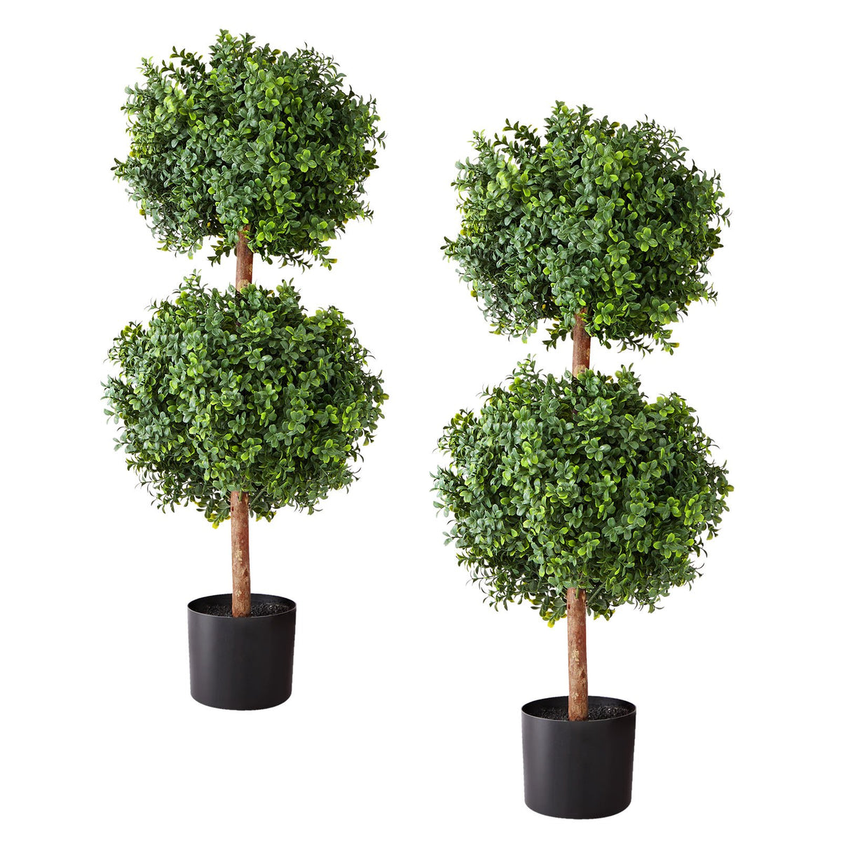 Artificial Topiary Boxwood Double Ball, 2-Pack 914mm Faux Plant Balls for Decor