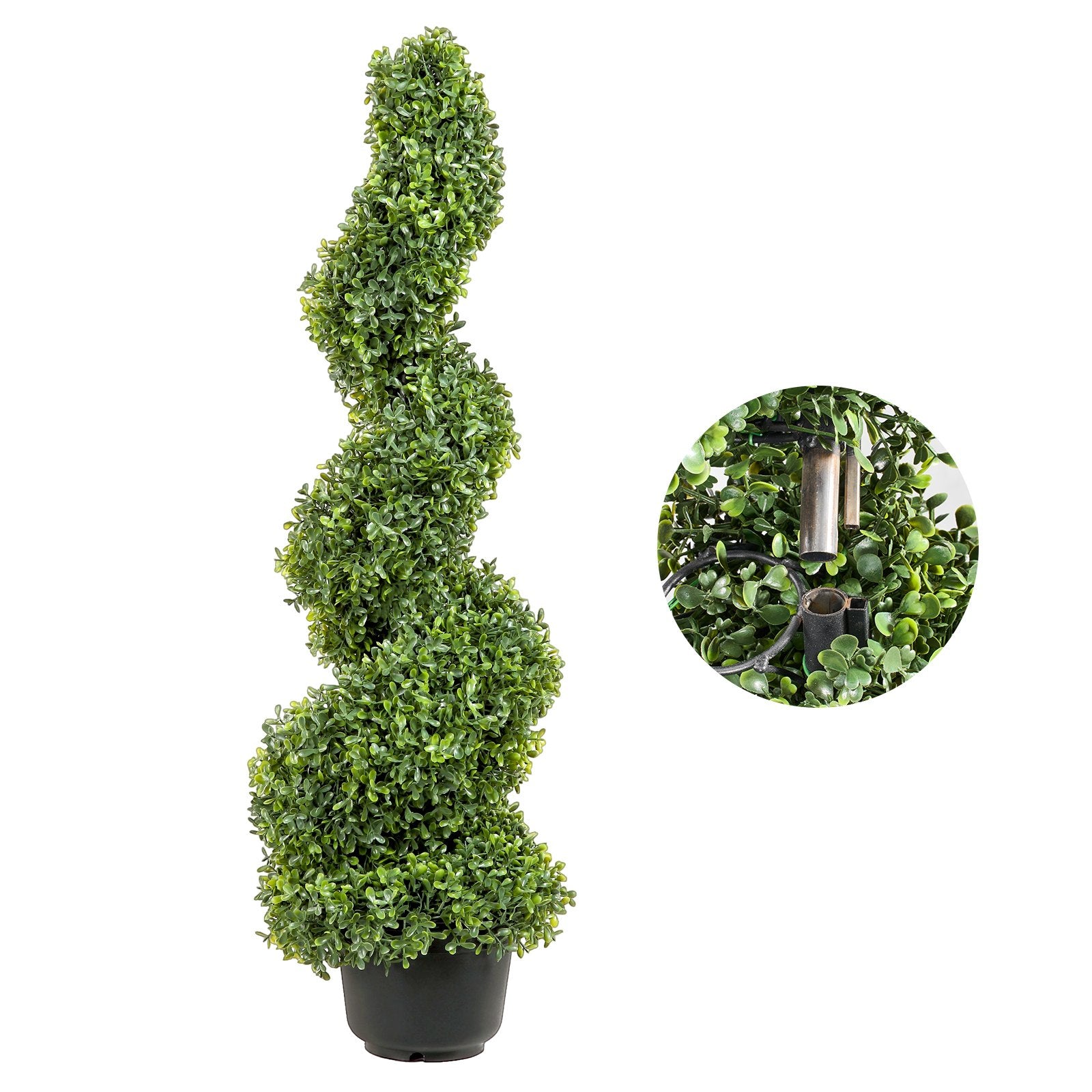 Artificial Topiaries Boxwood Trees 7.6cm Tall 2-Pack Faux Plant Leaves