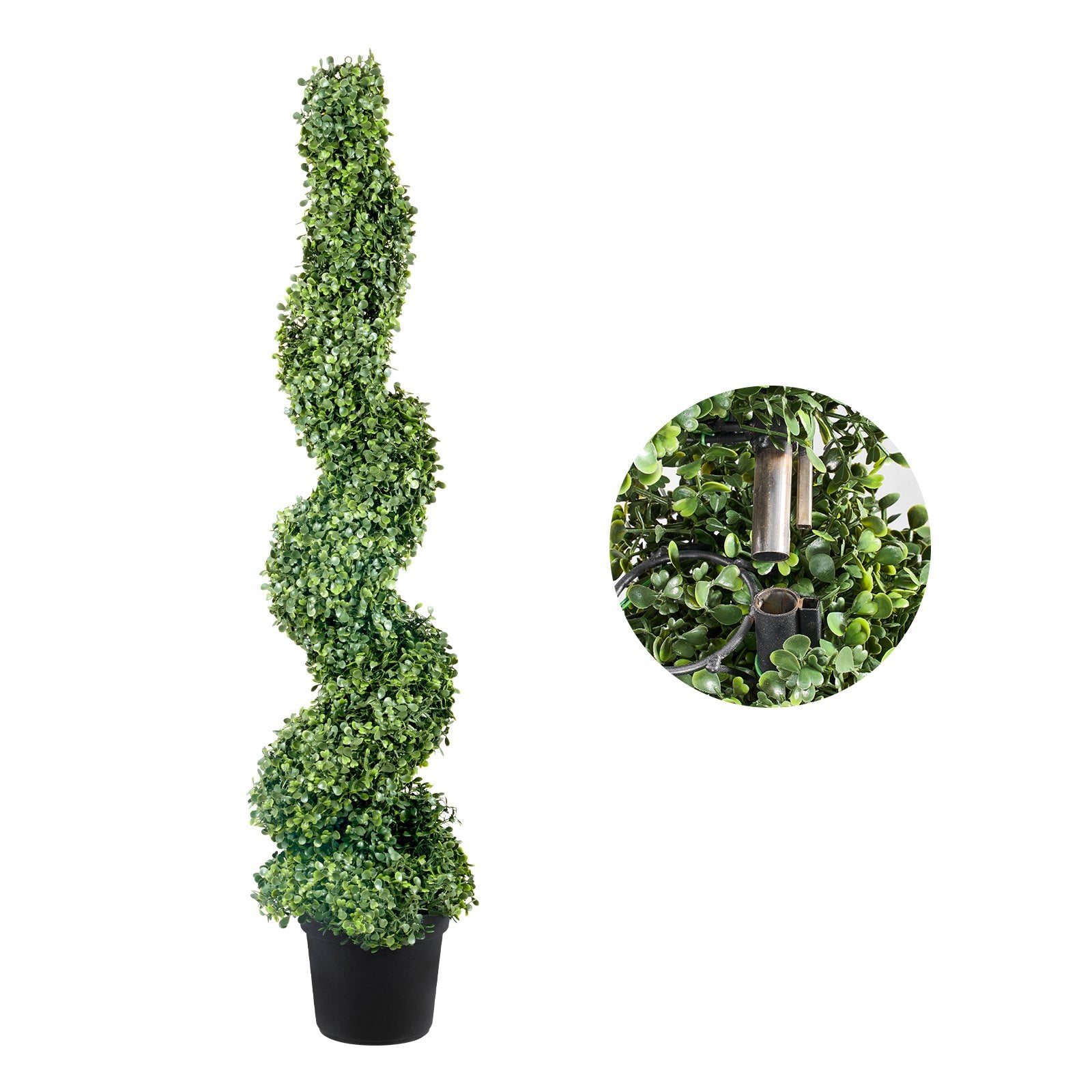 Artificial Topiaries Boxwood Trees 10cm Tall 2-Pack Faux Plant Leaves