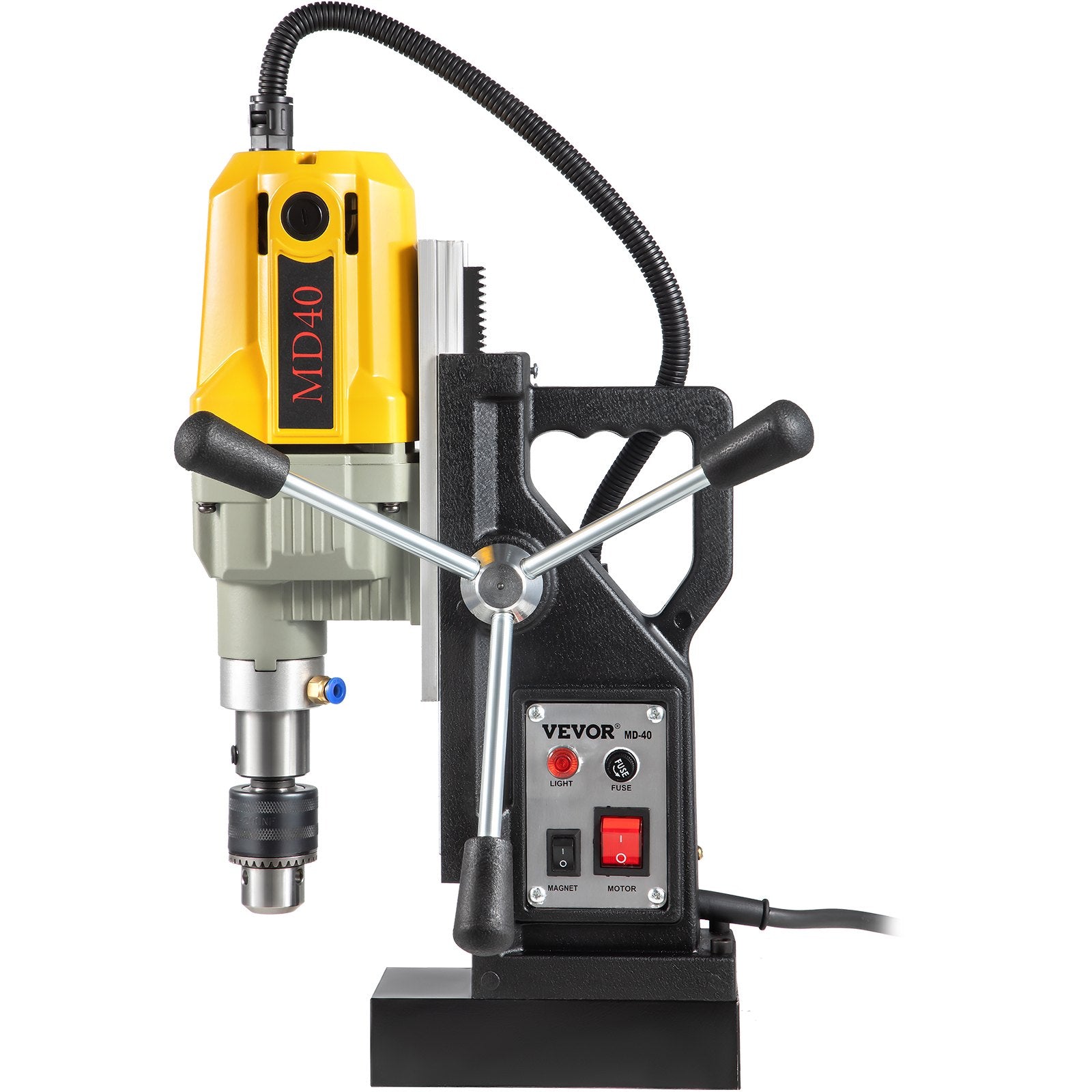 Magnetic Drill 1100W 1.57" Boring, 580RPM Portable Electric Mag Drill with 7 Bits