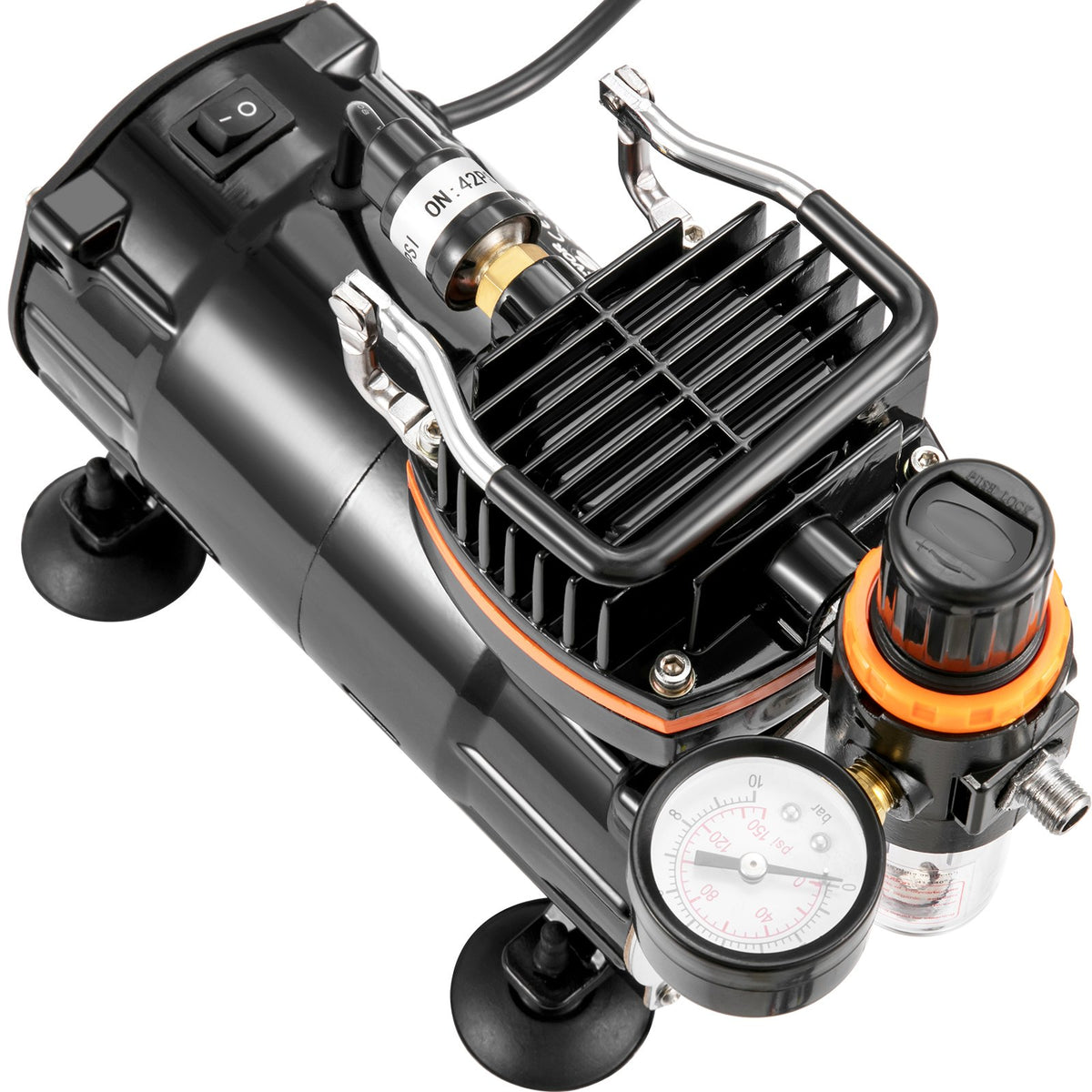 Professional Airbrush Kit with Compressor, Dual-Action Gravity Feed Airbrush Set