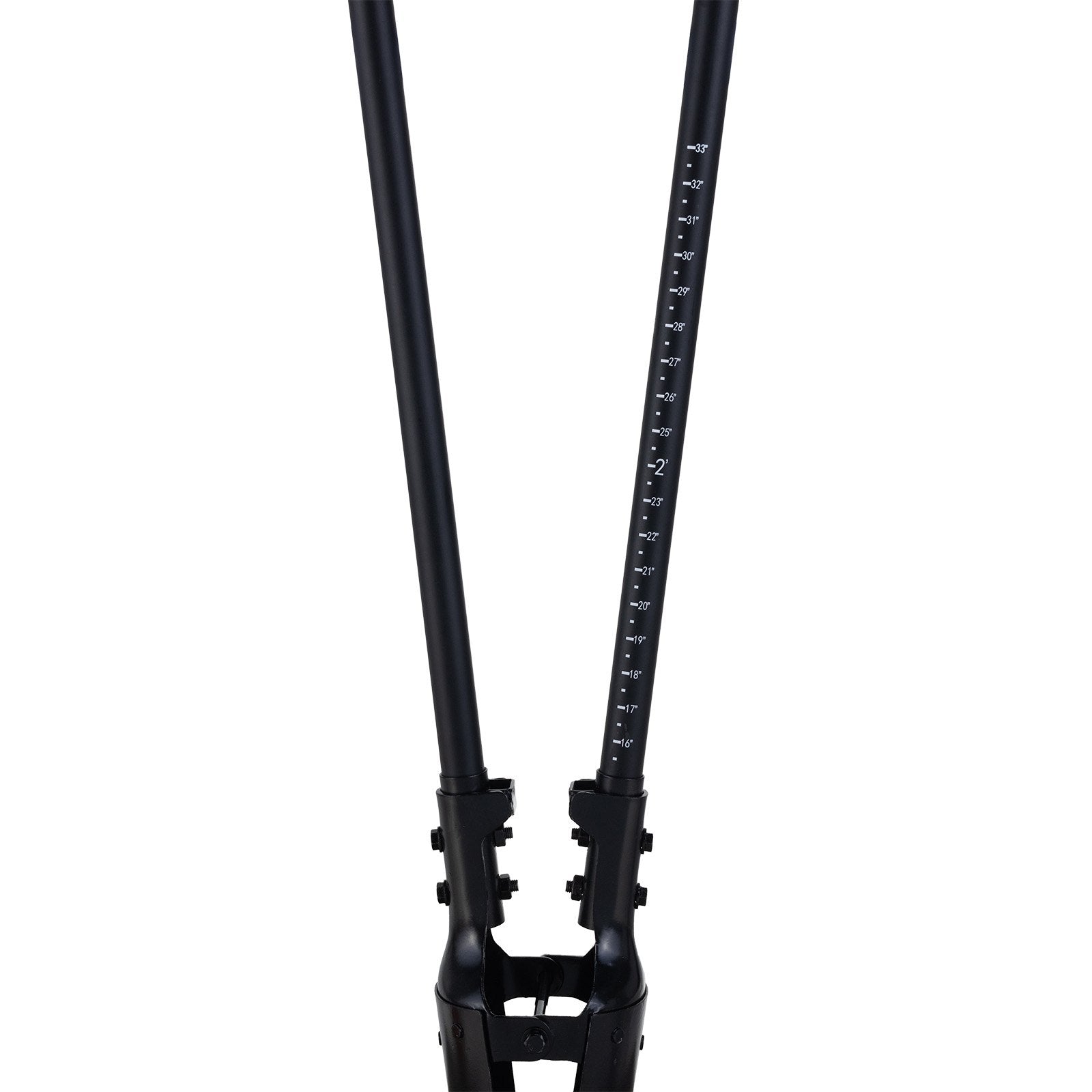 Heavy Duty Post Hole Digger with Fiberglass Handle and Scale Markings