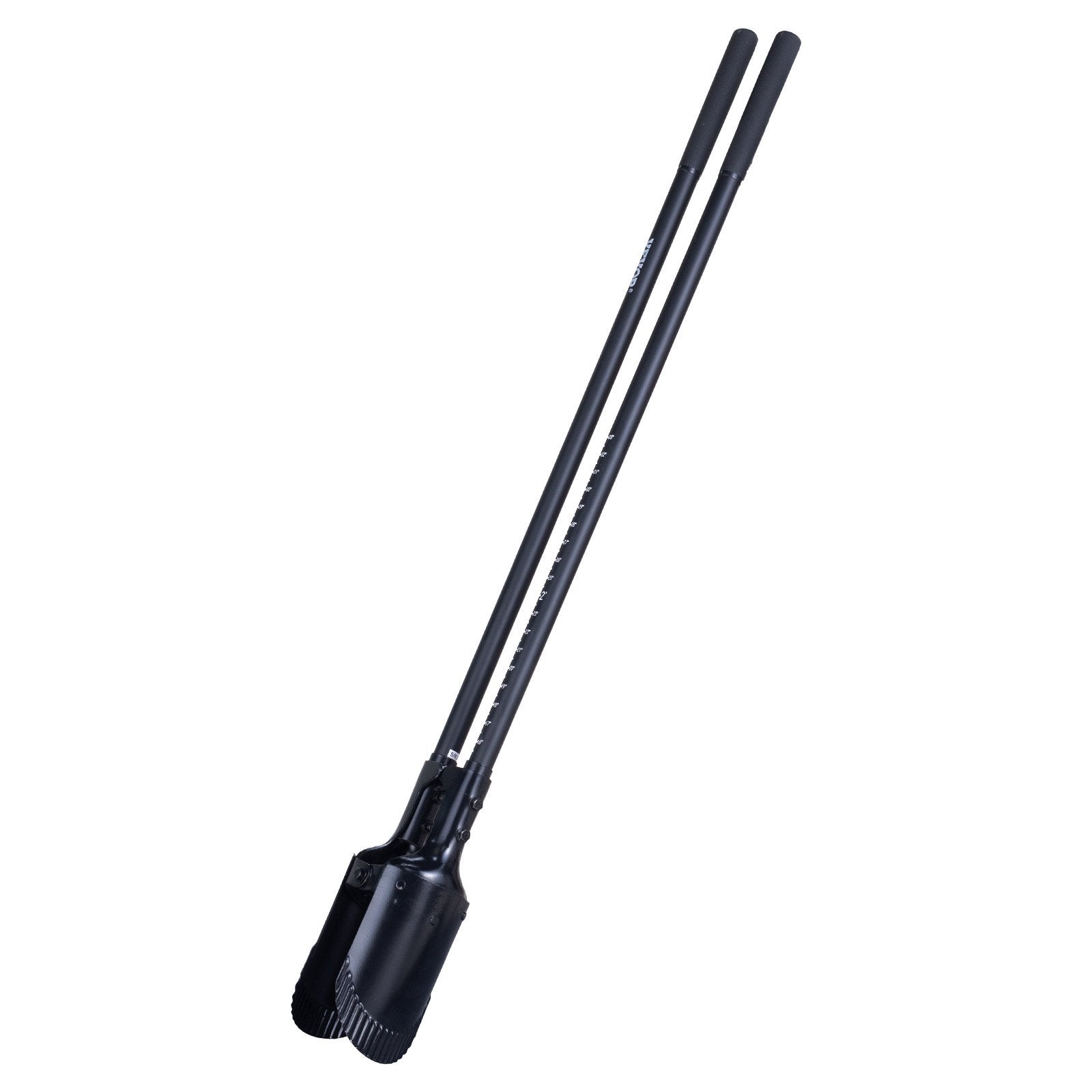 Heavy Duty Post Hole Digger with Fiberglass Handle and Scale Markings