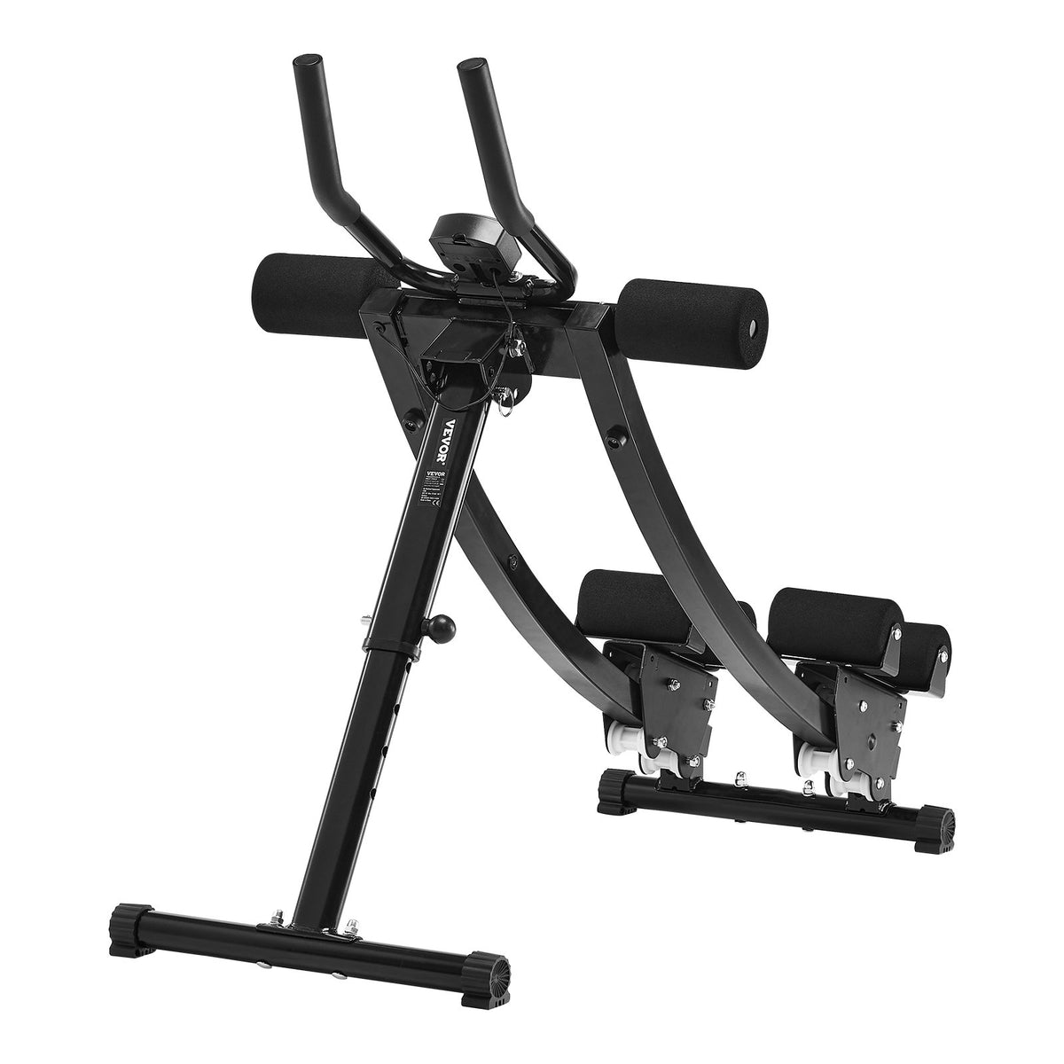 AB Workout Machine, Dual-Track Core & Ab Trainer, Foldable Home Gym Equipment