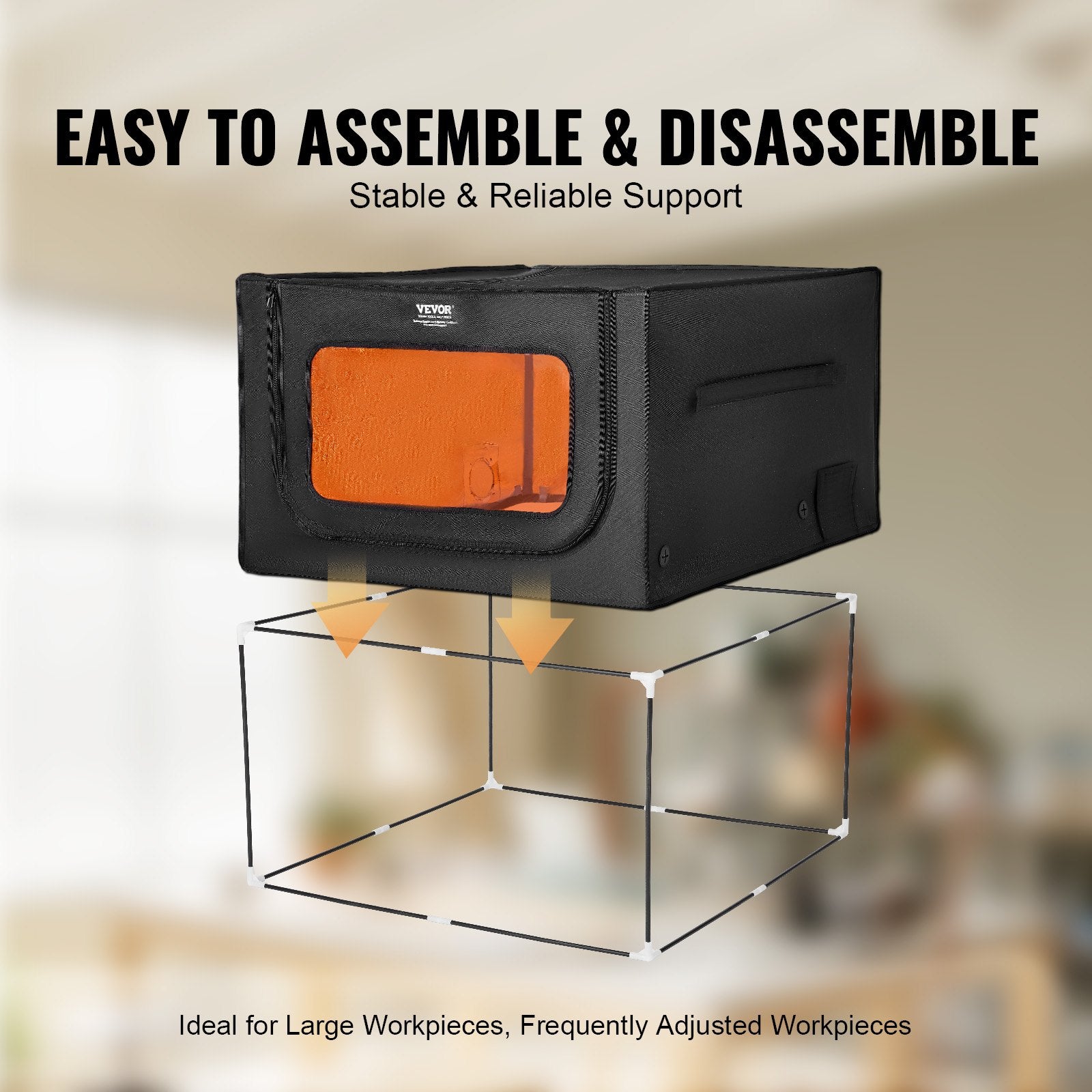 Laser Engraver Enclosure 800x800x500mm Flame Retardant Exhaust Fan Protection