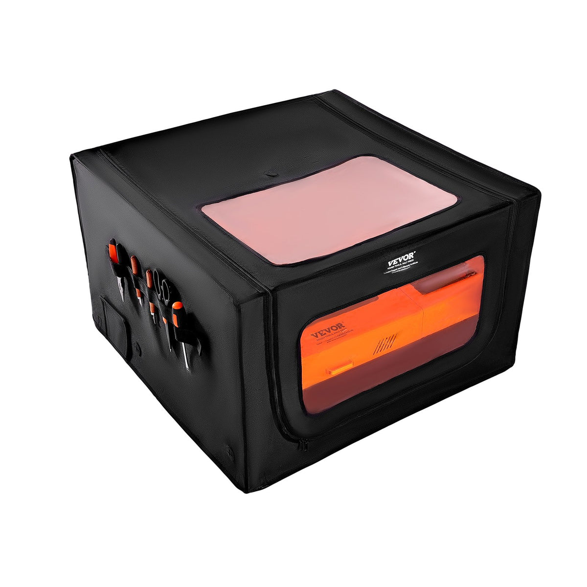 Laser Engraver Enclosure 800x800x500mm Flame Retardant Exhaust Fan Protection