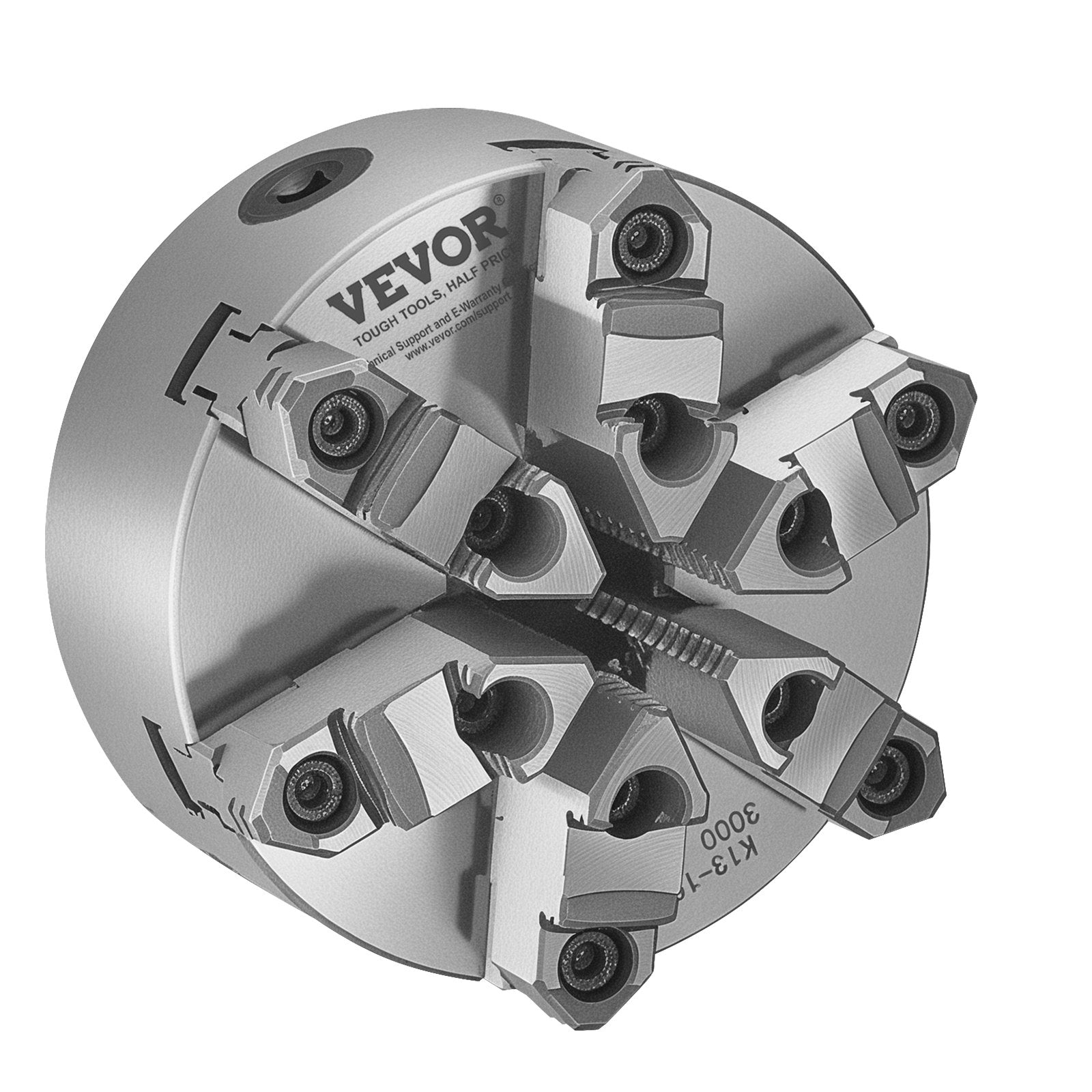 6-Jaw Lathe Chuck 6in Self-Centering D1-4 Cam Lock 3-145mm HT300 Material