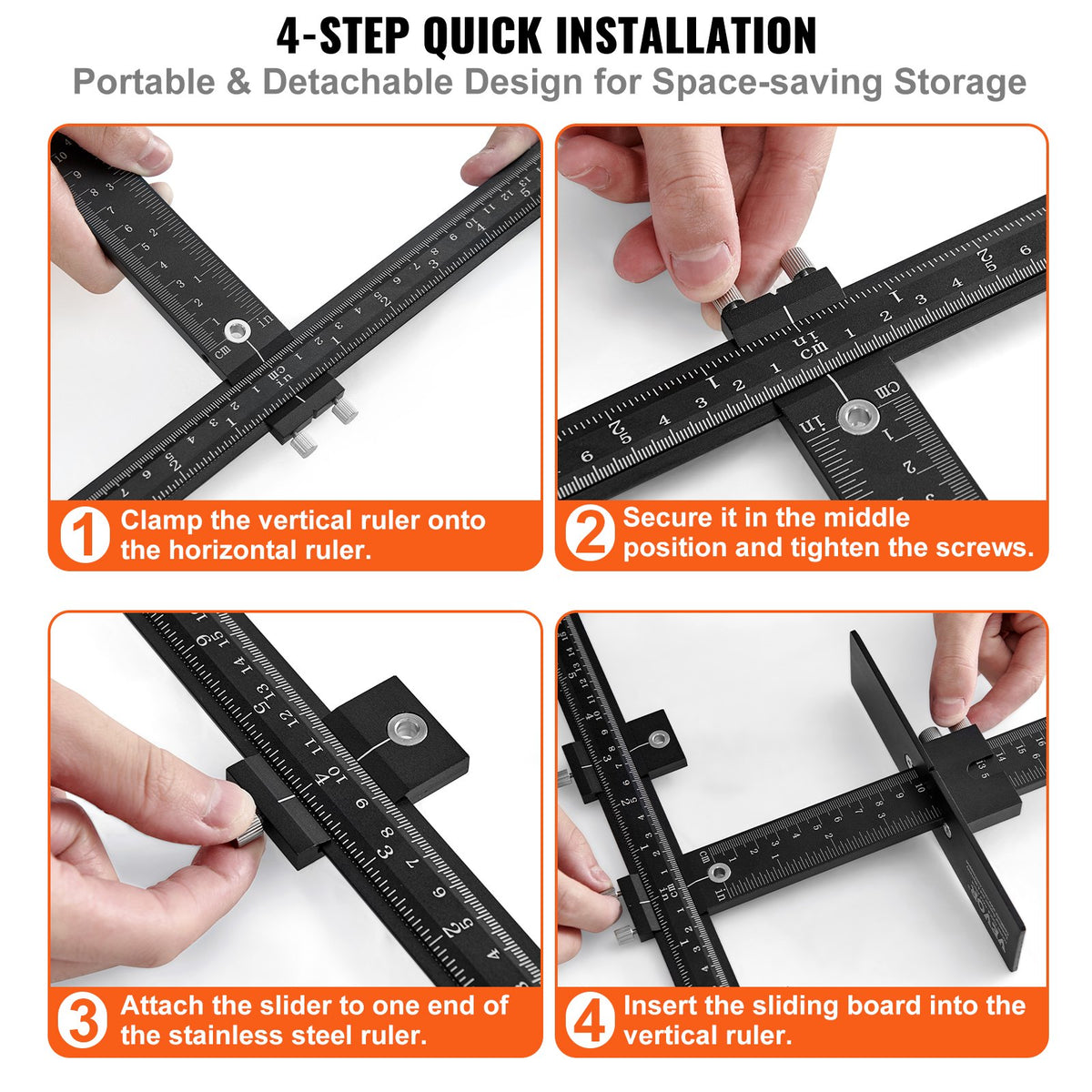 Adjustable Cabinet Hardware Jig Tool for Drawer Handles and Knob Drilling