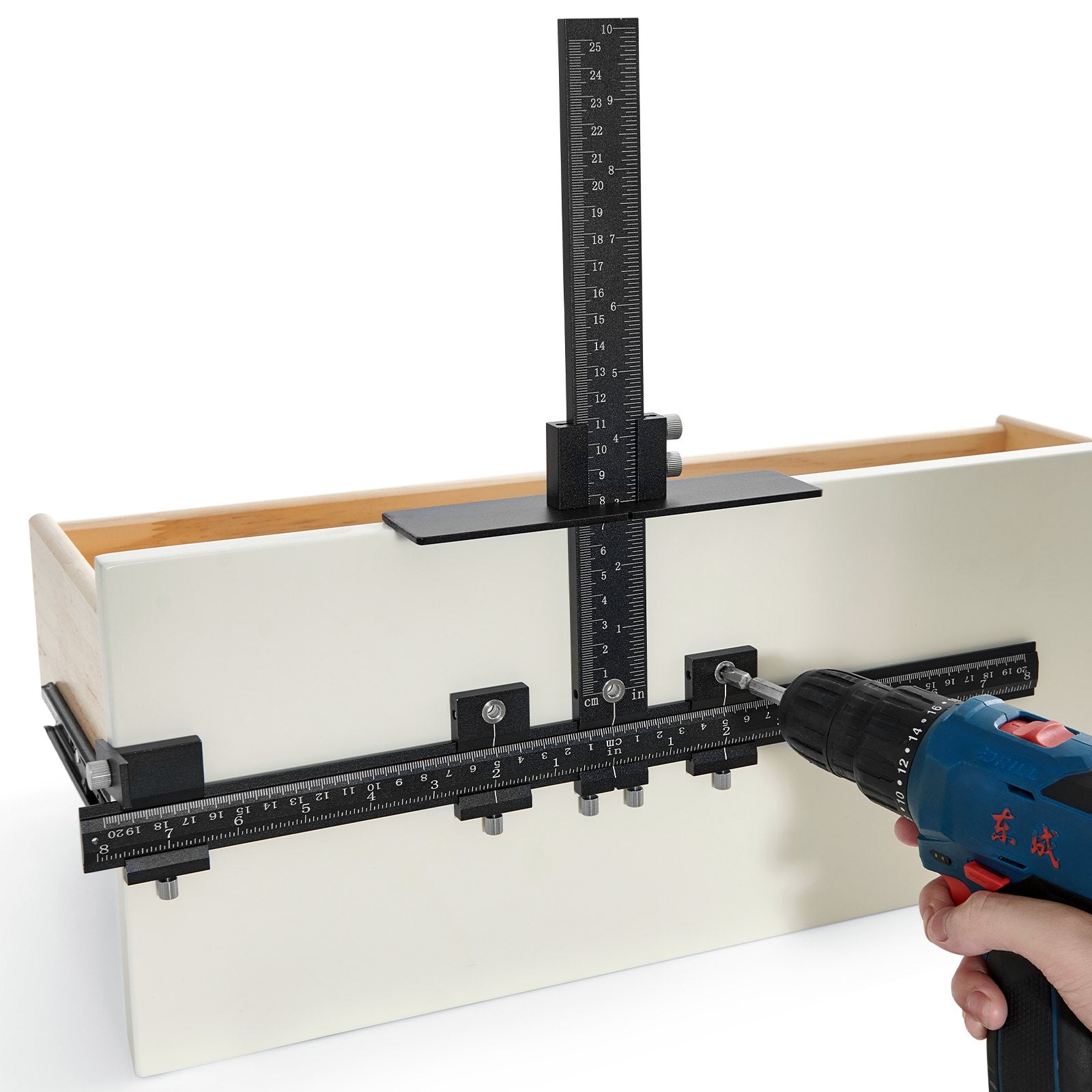 Adjustable Cabinet Hardware Jig Tool for Drawer Handles and Knob Drilling
