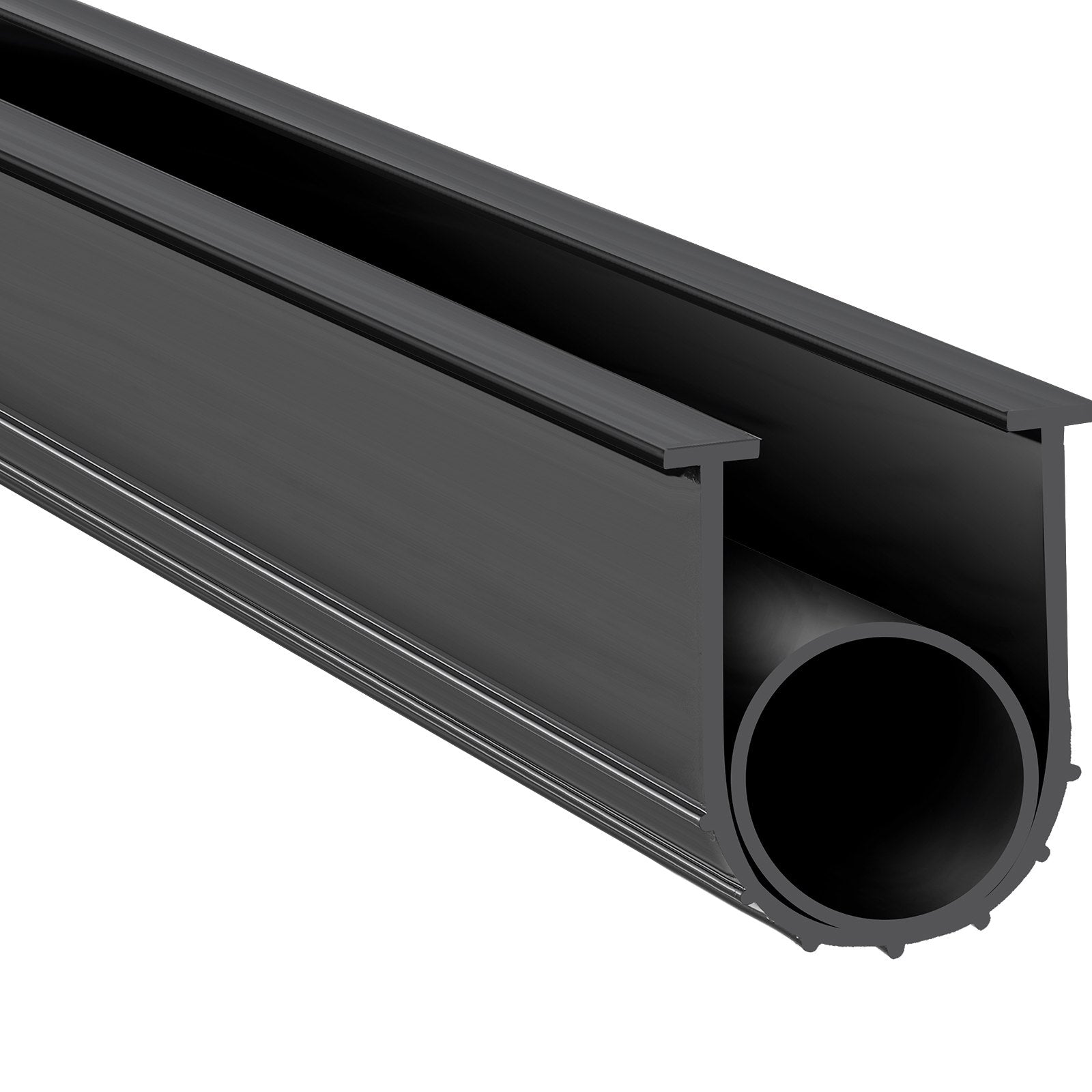 10ft Garage Door Bottom Seal U Shape + O Ring Weatherproof Rubber Black