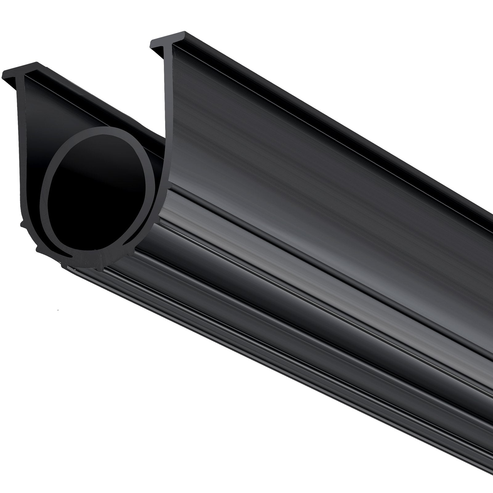 10ft Garage Door Bottom Seal U Shape + O Ring Weatherproof Rubber Black