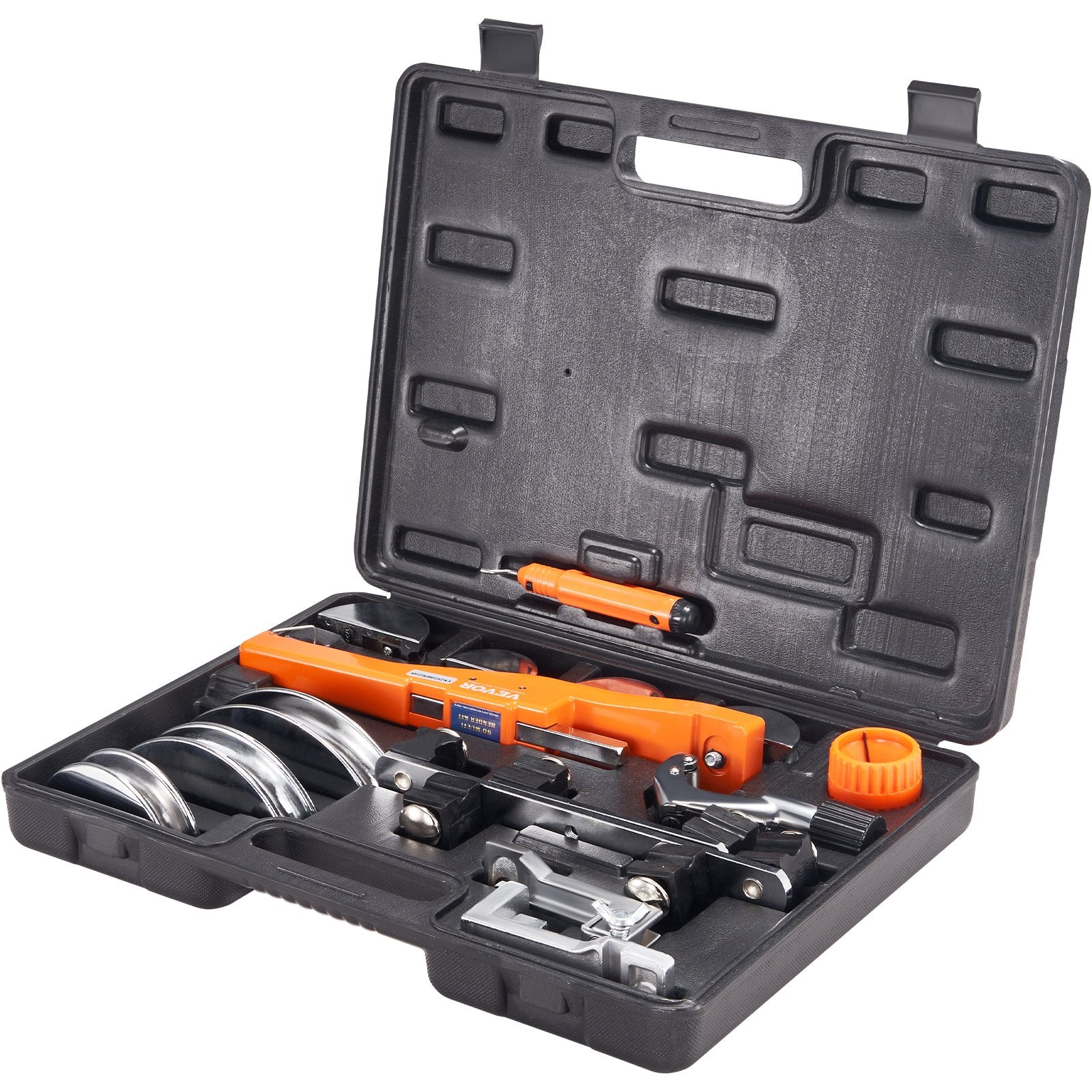 Ratcheting Pipe Tube Bender and 90° Forward/Reverse Bending Tools with 7 Dies