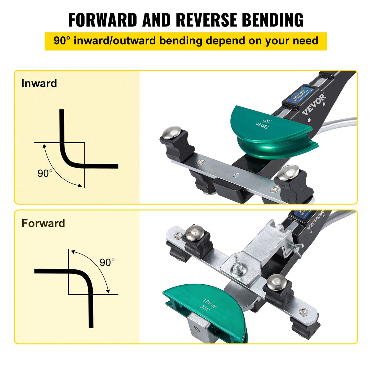 Copper Pipe Bender HVAC Refrigeration Ratcheting Tube Bender 1/4"–7/8"