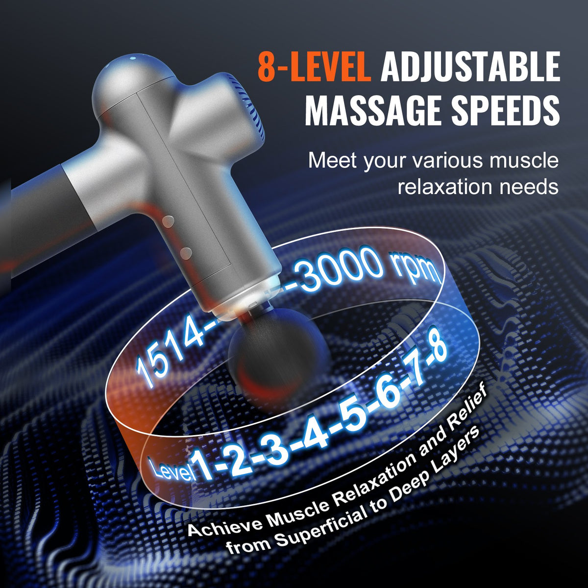 Deep Tissue 6 Heads Massage Gun Handheld Percussion Muscle Massager
