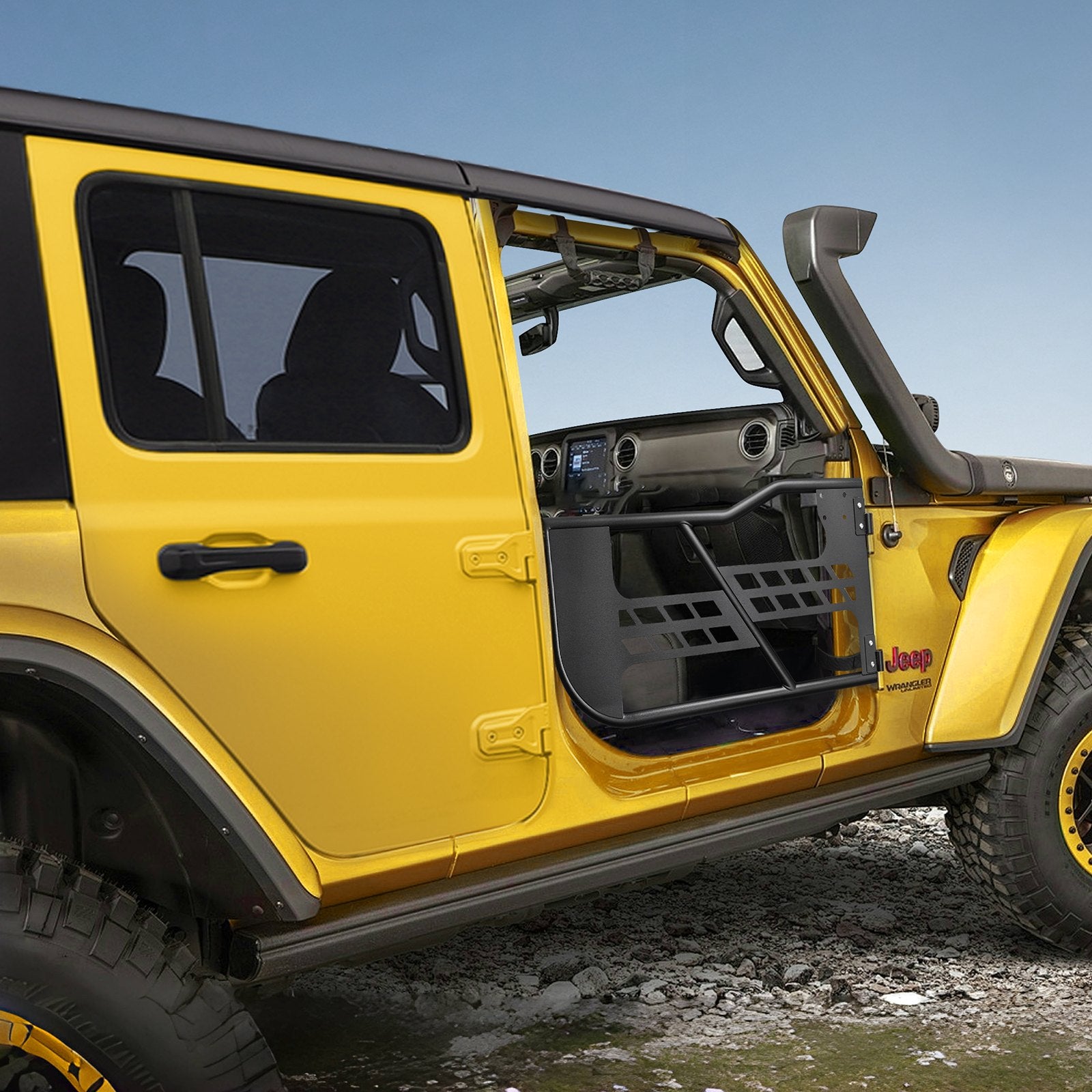 Jeep Tube Doors 2-D TubD Heavy Duty Hinges OE Latch Steel Fit 07-18 Wrangler JK