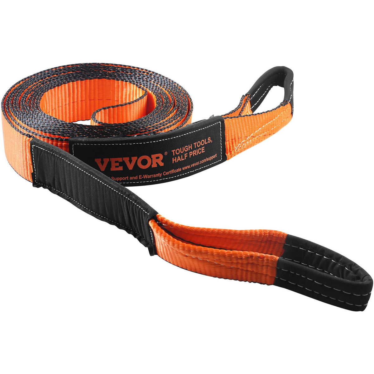 Off-Road Recovery Kit 7.6x914.4cm 13608kg Tow Straps 20T D-Ring Snatch Block