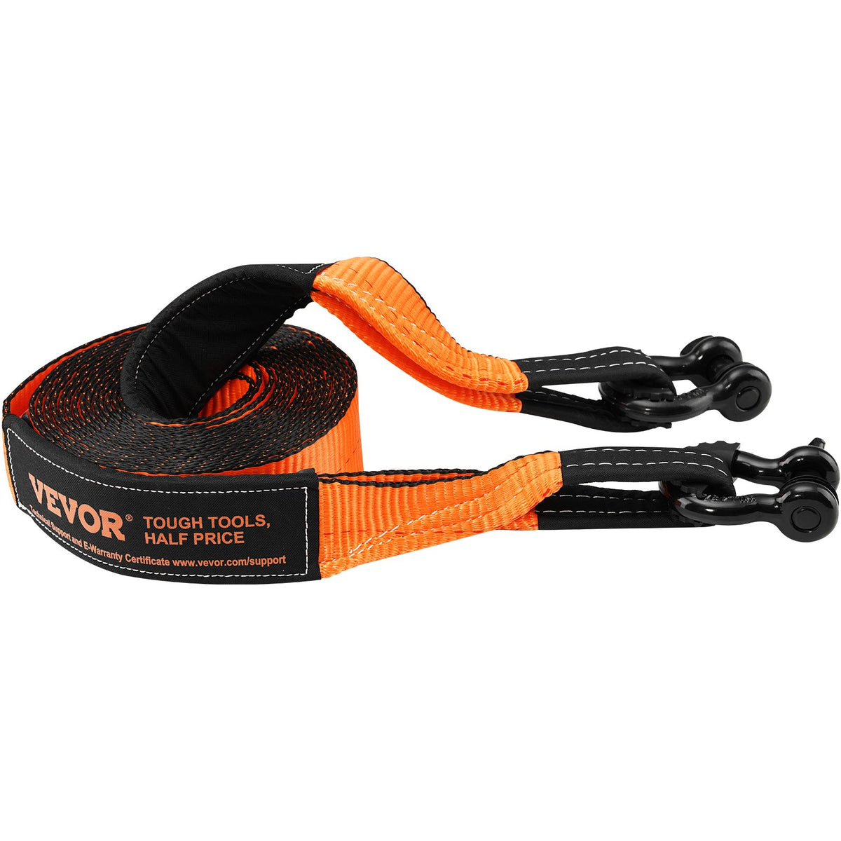 Off-Road Recovery Kit 7.6x914.4cm 13608kg Tow Straps 20T D-Ring Snatch Block