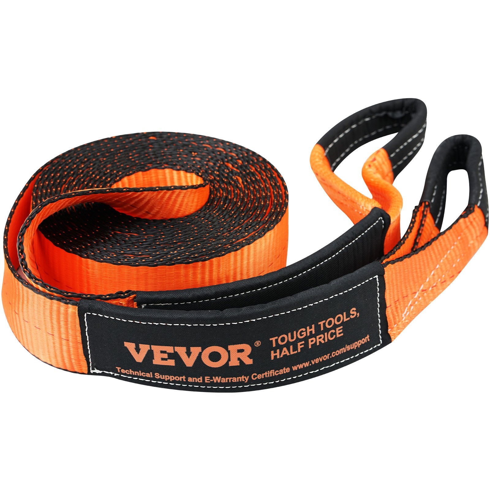 Off-Road Recovery Kit 7.6x914.4cm 13608kg Tow Straps 20T D-Ring Snatch Block