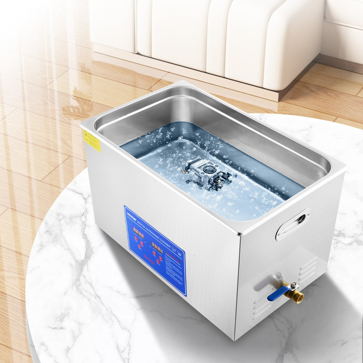 Professional Ultrasonic Cleaner 27.2L with Digital Timer & Heater, 40kHz Stainless Steel