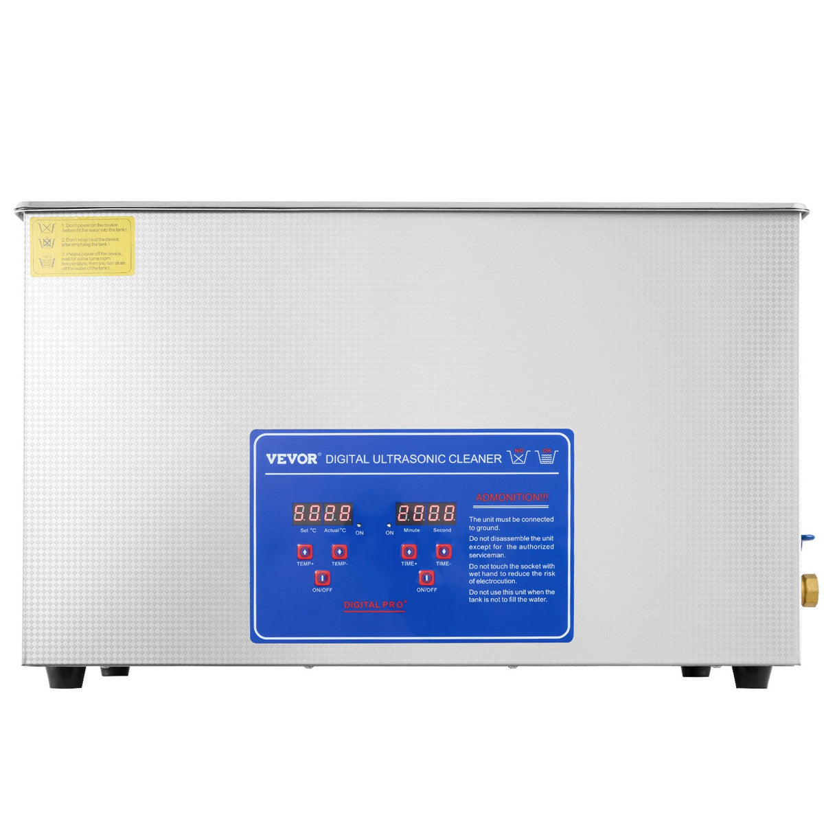 Professional Ultrasonic Cleaner 27.2L with Digital Timer & Heater, 40kHz Stainless Steel