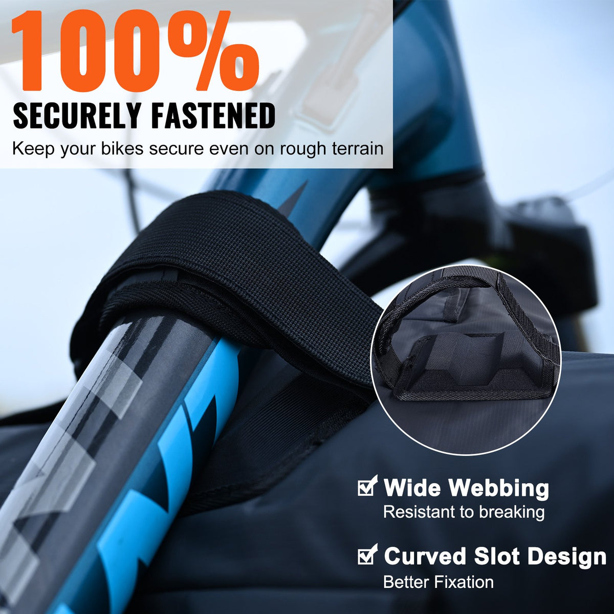 Tailgate Bike Pad 62" for 6 Bikes, Truck Tailgate Protection with Tool Pockets